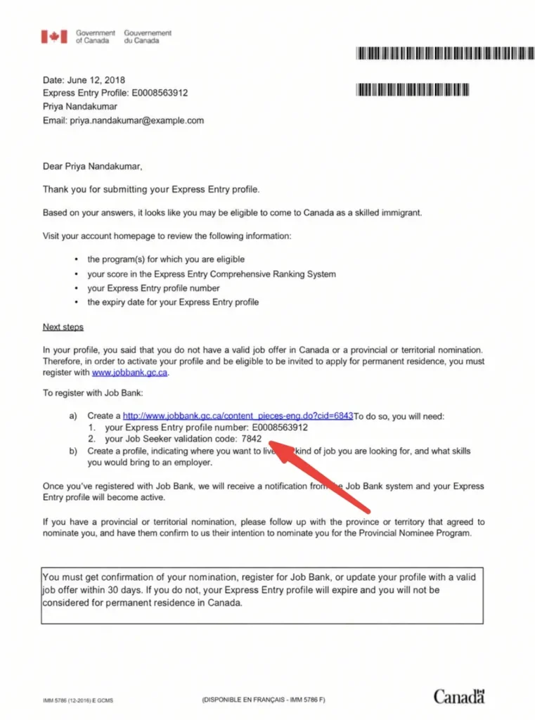 What is Express Entry Job Seeker Validation Code